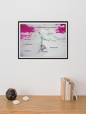 "Worth Every Step - Goals" Pink Sky Dry Erase Graphic Print